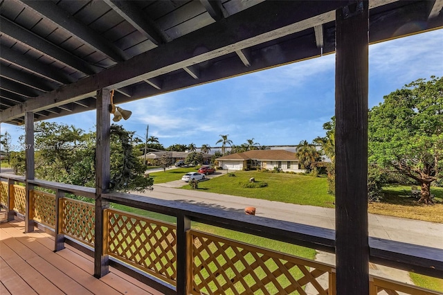 4070 E River Ft, Myers, FL 33916 - wooden deck featuring a lawn