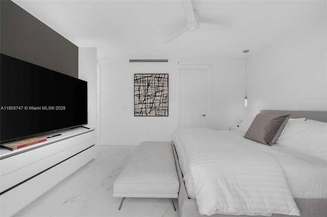 100 S Pointe Dr Unit Th-13, Miami Beach, FL 33139 - bedroom with marble finish flooring and ceiling fan