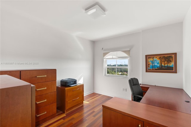610 Valencia Ave Unit 503, Coral Gables, FL 33134 - home office with dark wood finished floors