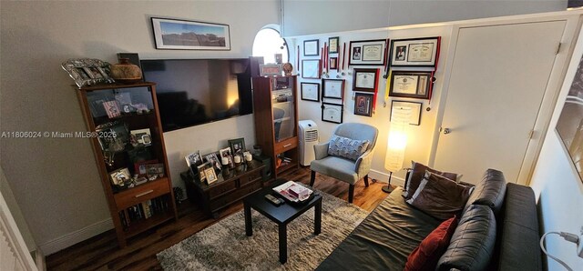 15545 SW 110th Ter, Miami, FL 33196 - living room featuring wood finished floors