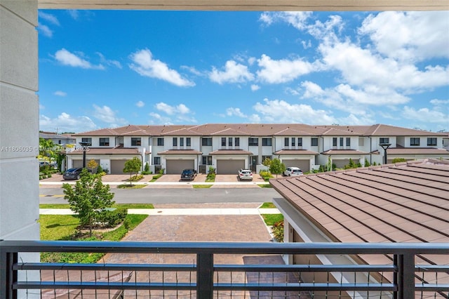 balcony with a residential view