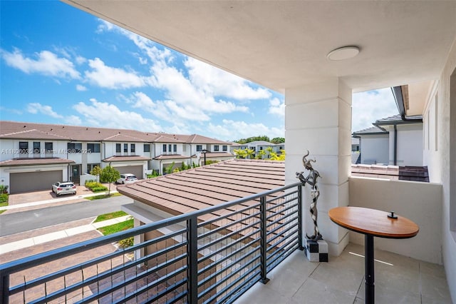 balcony with a residential view