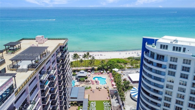 5225 Collins Ave Unit 1409, Miami Beach, FL 33140 - aerial view of extended coastline and a pool