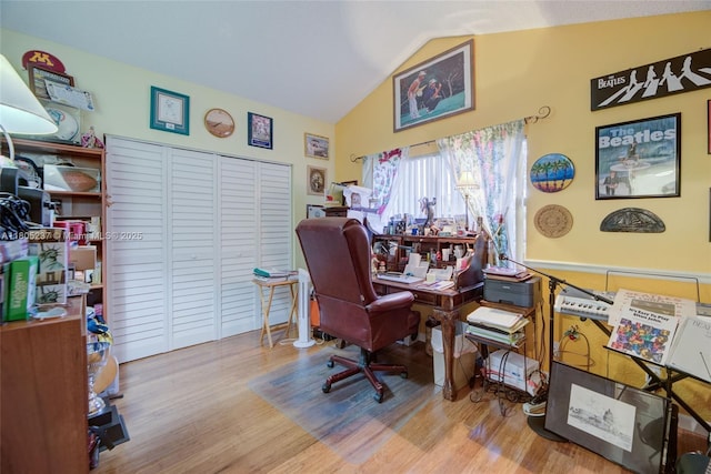 596 NW 164th Ave, Pembroke Pines, FL 33028 - office with wood finished floors and lofted ceiling