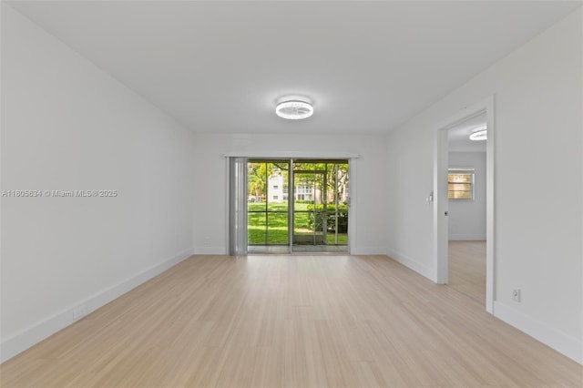 1300 SW 124th Ter Unit 107P, Pembroke Pines, FL 33027 - unfurnished room with light wood-type flooring and baseboards