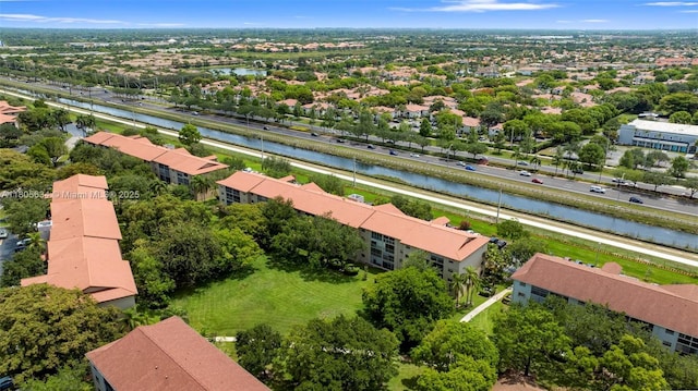 1300 SW 124th Ter Unit 107P, Pembroke Pines, FL 33027 - aerial perspective of suburban area featuring a large body of water