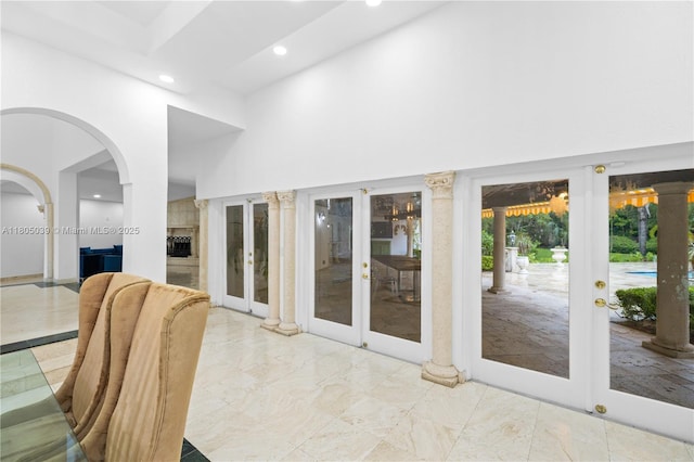 12300 Old Cutler Rd, Pinecrest, FL 33156 - interior space featuring french doors and arched walkways
