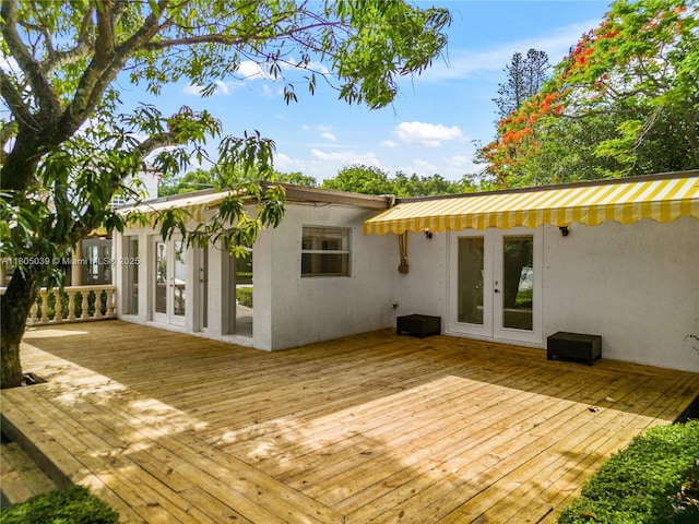 12300 Old Cutler Rd, Pinecrest, FL 33156 - deck with french doors