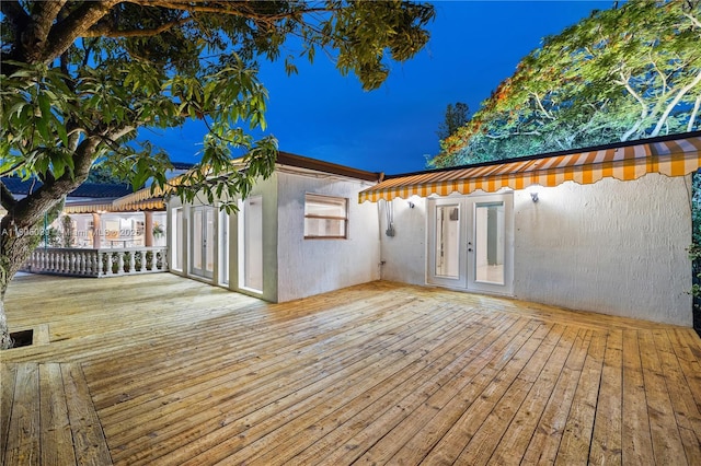 12300 Old Cutler Rd, Pinecrest, FL 33156 - deck featuring french doors