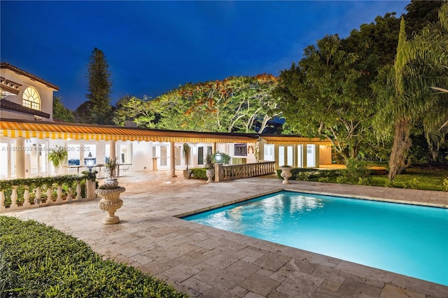 12300 Old Cutler Rd, Pinecrest, FL 33156 - outdoor pool featuring a patio and an outdoor structure