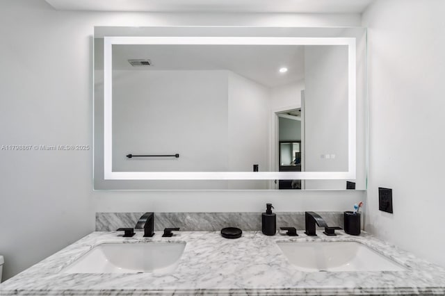 20701 NW 3rd Ct, Pembroke Pines, FL 33029 - bathroom featuring double vanity and recessed lighting