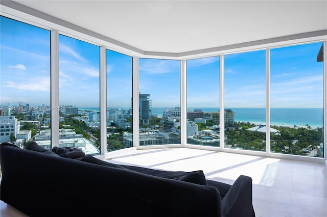 300 S Pointe Dr Unit 1505, Miami Beach, FL 33139 - living area with a view of city and healthy amount of natural light