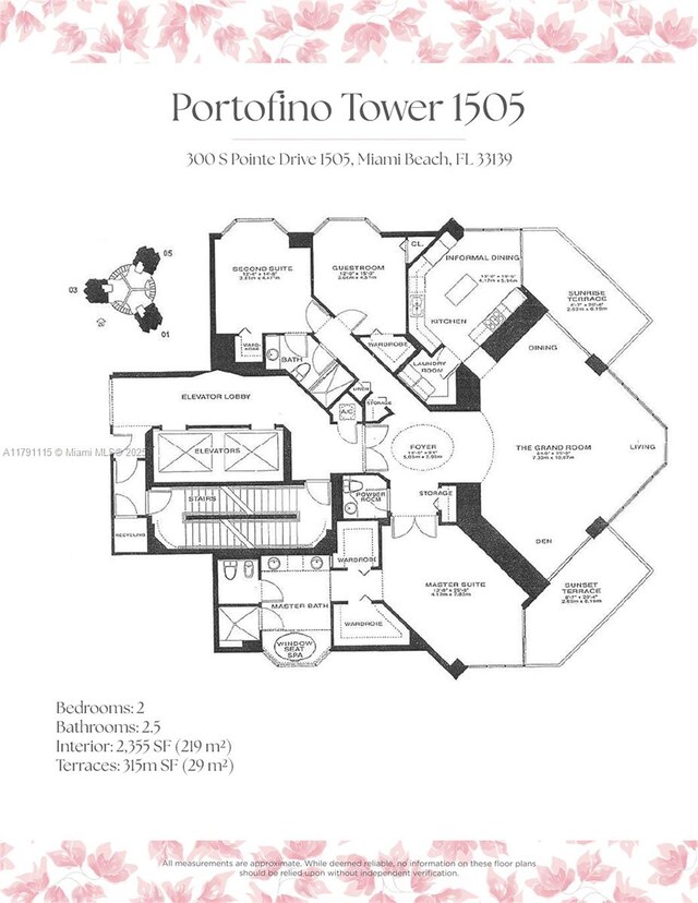 300 S Pointe Dr Unit 1505, Miami Beach, FL 33139 - room layout