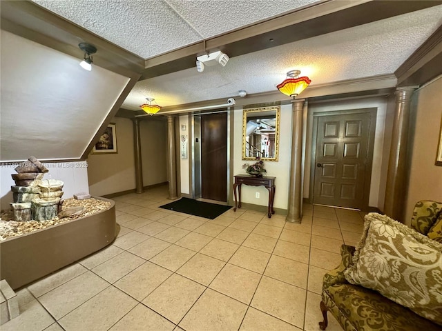 3660 Inverrary Dr Unit 2W, Lauderhill, FL 33319 - lobby featuring a textured ceiling and ornamental molding