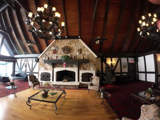 3660 Inverrary Dr Unit 2W, Lauderhill, FL 33319 - lobby with high vaulted ceiling, wooden ceiling, and beam ceiling