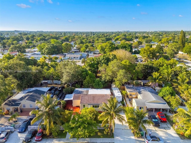 aerial view of residential area
