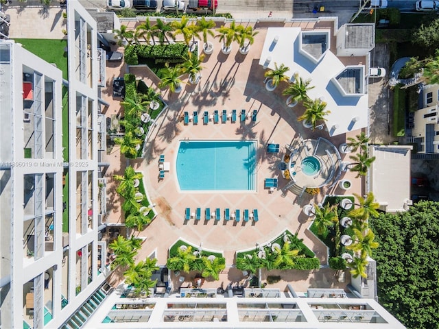 350 NE 24th St Unit 714, Miami, FL 33137 - bird's eye view of a pool area