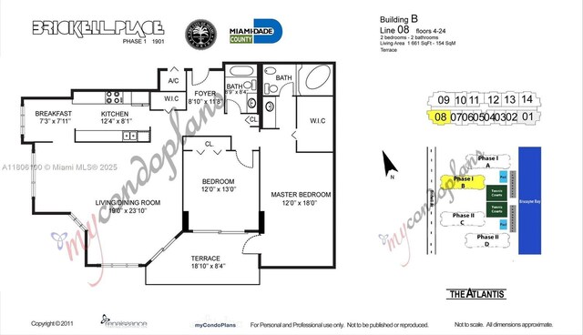 1901 Brickell Ave Unit B1408, Miami, FL 33129 - room layout
