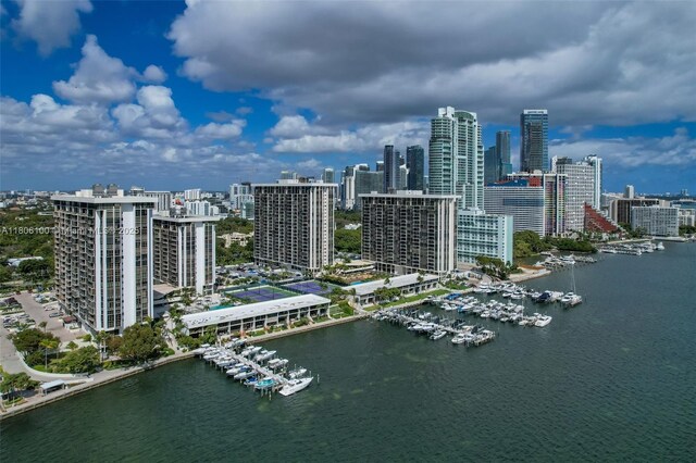 1901 Brickell Ave Unit B1408, Miami, FL 33129 - bird's eye view of a view of skyline and a nearby body of water