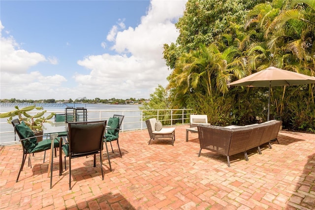 5020 SW 82nd Ave, Miami, FL 33155 - view of patio / terrace with a water view and outdoor dining space