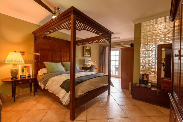 5020 SW 82nd Ave, Miami, FL 33155 - tiled bedroom with access to outside