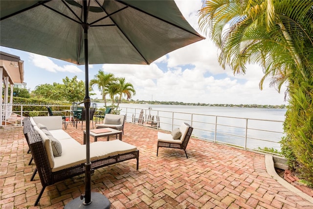5020 SW 82nd Ave, Miami, FL 33155 - view of patio / terrace with a water view