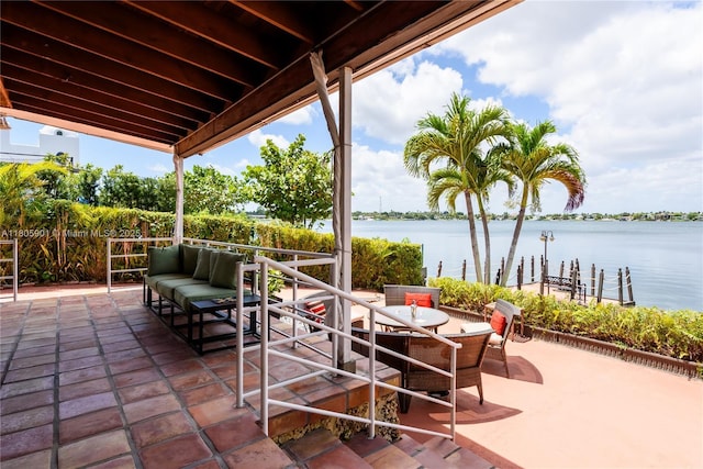 5020 SW 82nd Ave, Miami, FL 33155 - view of patio with a water view and outdoor lounge area
