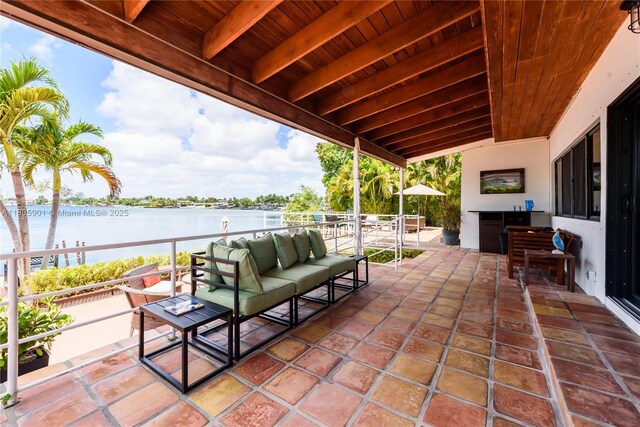 5020 SW 82nd Ave, Miami, FL 33155 - view of patio featuring a water view