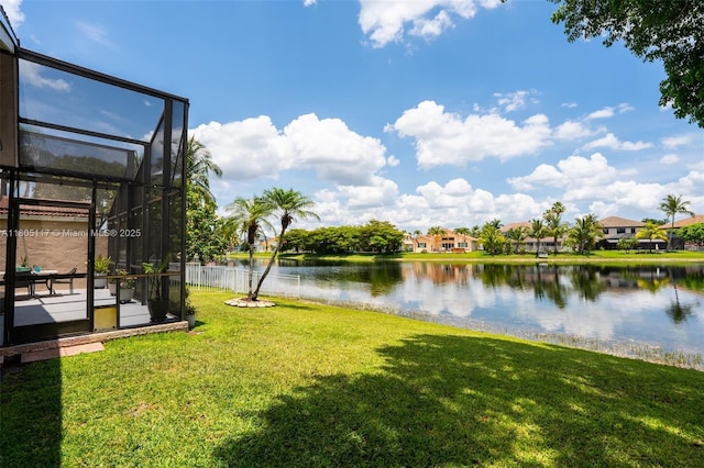 921 SW 176th Ave, Pembroke Pines, FL 33029 - view of grassy yard featuring a water view, a lanai, and a residential view