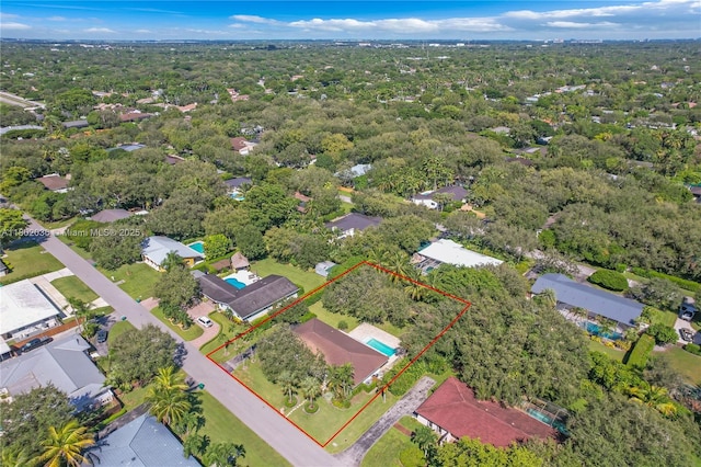 aerial overview of property's location with property boundaries highlighted