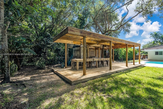 view of wooden deck