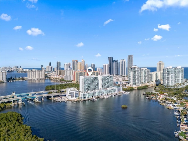 400 Sunny Isles Blvd Unit 1005, Sunny Isles Beach, FL 33160 - water view with a view of skyline