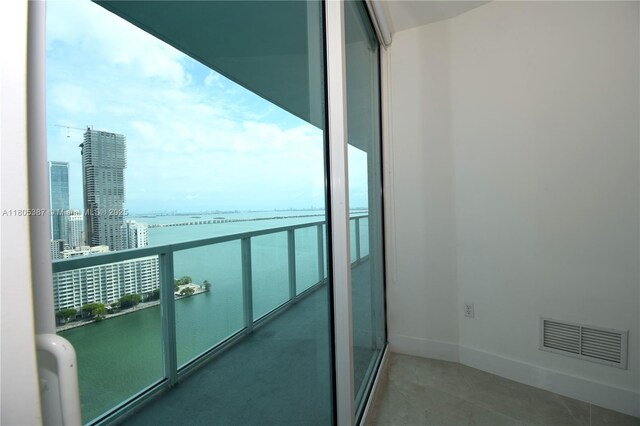1900 N Bayshore Dr Unit 2804, Miami, FL 33132 - balcony featuring a water view