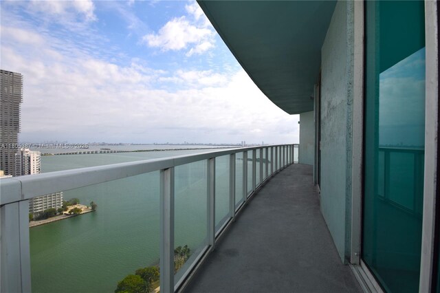 1900 N Bayshore Dr Unit 2804, Miami, FL 33132 - balcony featuring a water view