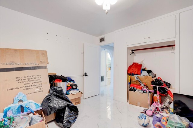13645 NW 3rd Ave, North Miami, FL 33168 - interior space featuring light marble finish floors