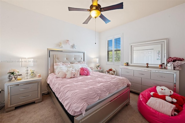 22780 SW 92nd Ct, Cutler Bay, FL 33190 - bedroom featuring carpet flooring and a ceiling fan