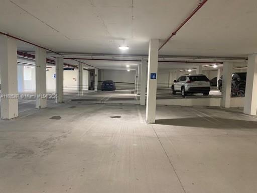 view of parking garage