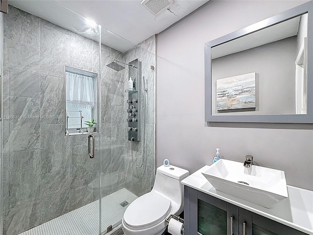 280 NW 45th St, Miami, FL 33127 - full bath featuring toilet, a stall shower, and vanity