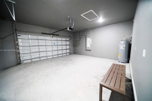 7006 Chain Ct, La Belle, FL 33935 - garage with electric water heater and a garage door opener