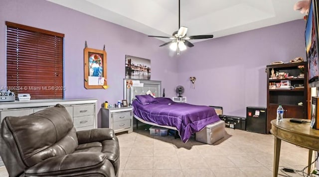 5764 NW 125th Ter, Coral Springs, FL 33076 - tiled bedroom featuring ceiling fan