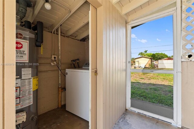 4295 SW 97th Ct, Miami, FL 33165 - laundry area with washer / clothes dryer and gas water heater