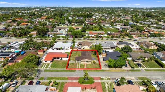 4295 SW 97th Ct, Miami, FL 33165 - aerial view of residential area with property boundaries highlighted