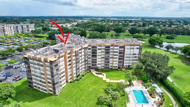 900 Saint Charles Pl Unit 616, Pembroke Pines, FL 33026 - bird's eye view of apartment complex and a nearby body of water