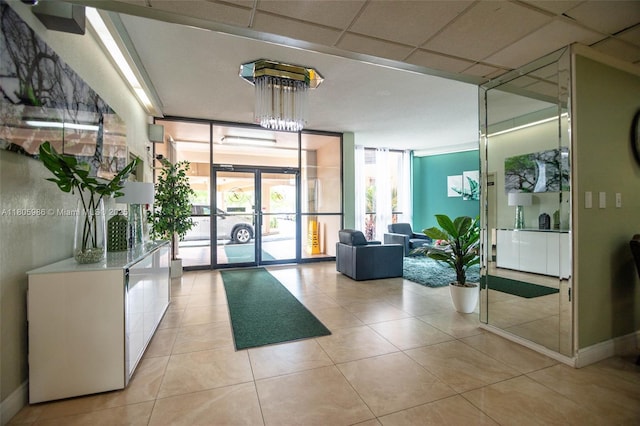 900 Saint Charles Pl Unit 616, Pembroke Pines, FL 33026 - community lobby with floor to ceiling windows