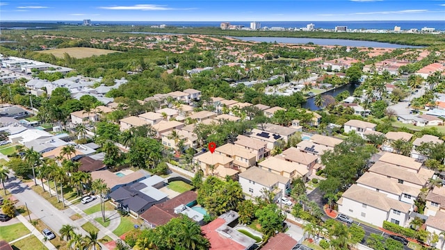 1282 Grant Ct, Hollywood, FL 33019 - aerial view of residential area with a nearby body of water