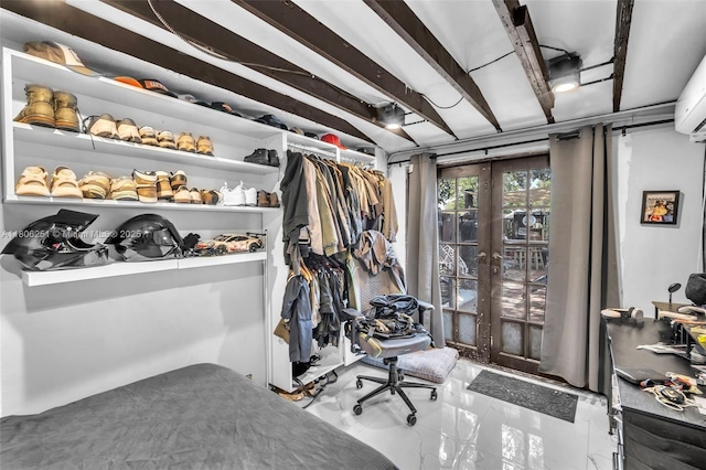 1635 NE 174th St, North Miami Beach, FL 33162 - walk in closet with marble finish floors and french doors