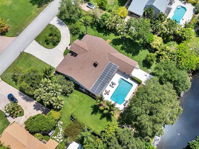 11850 SW 42nd Ct, Davie, FL 33330 - view from above of property with a pool area