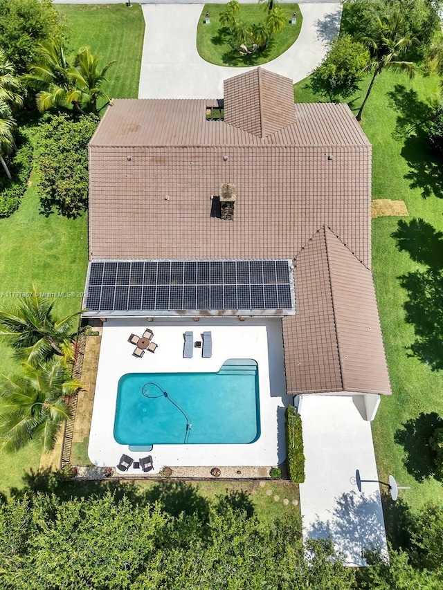 11850 SW 42nd Ct, Davie, FL 33330 - view from above of property with a pool area