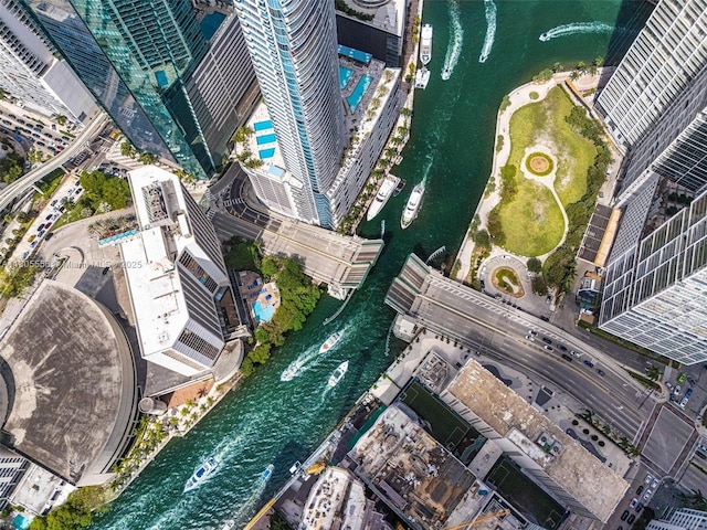 300 Biscayne Boulevard Way Unit 4507W, Miami, FL 33131 - aerial overview of property's location with a large body of water
