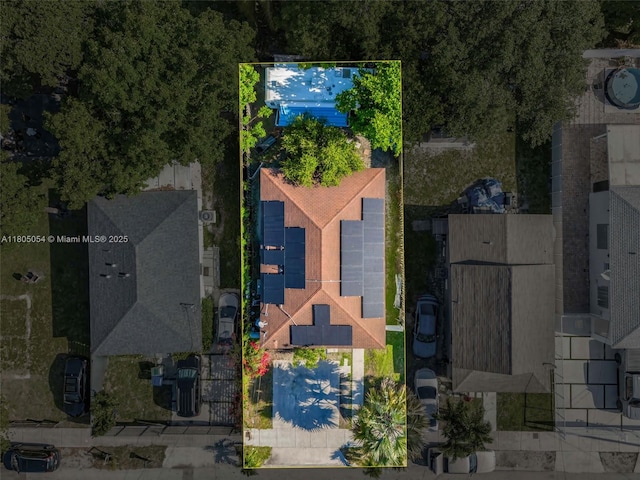 1812 NW 69th Ter, Miami, FL 33147 - aerial view of property and surrounding area featuring property boundaries highlighted